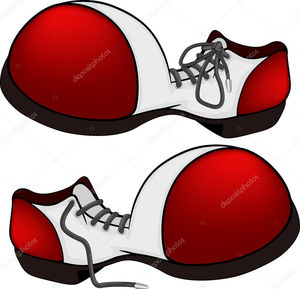 Boots for the clown. Cartoon — Stock Vector © liusaart #26657447