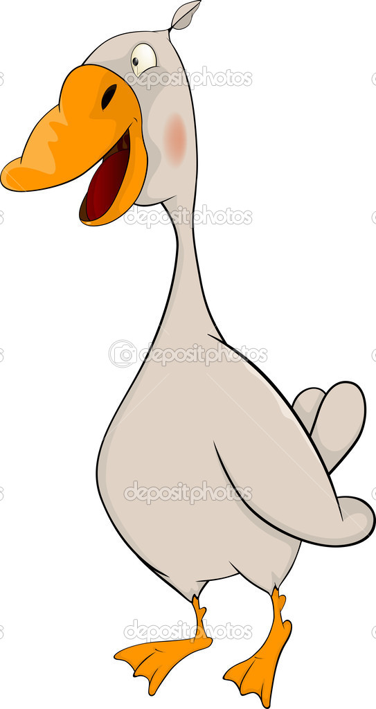 Goose. Cartoon Stock Vector Image by ©liusaart #26657491