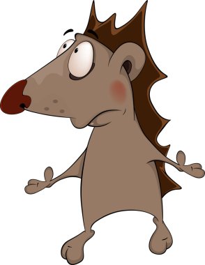 küçük bir kirpi. çizgi film