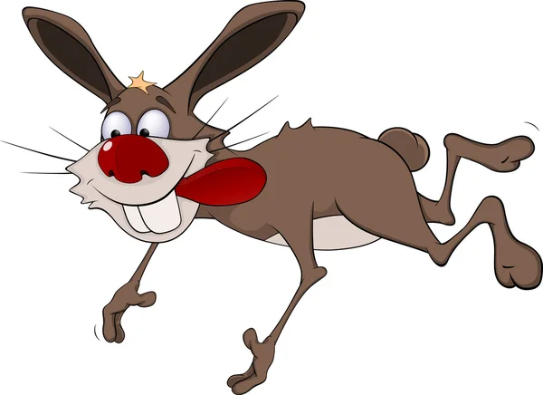 Alegre hare.Rabbit.Cartoon — Vector de stock