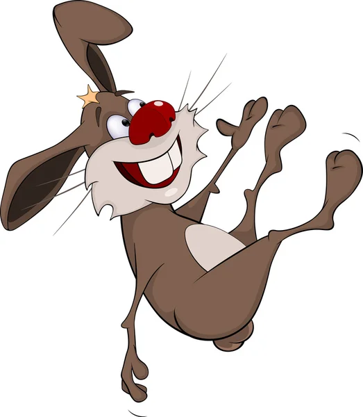 Alegre hare.Rabbit.Cartoon — Vector de stock