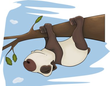 ayı panda ağaç uyumaz. çizgi film