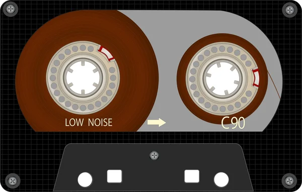 Nastro audio a cassetta — Vettoriale Stock