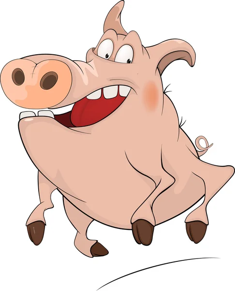 Pig. Cartoon — Stock Vector