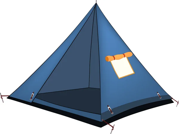 Tente bleue — Image vectorielle