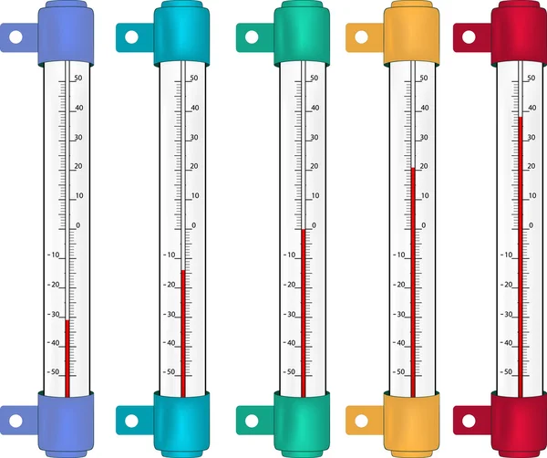 Το θερμόμετρο σε εξωτερικούς χώρους — Διανυσματικό Αρχείο