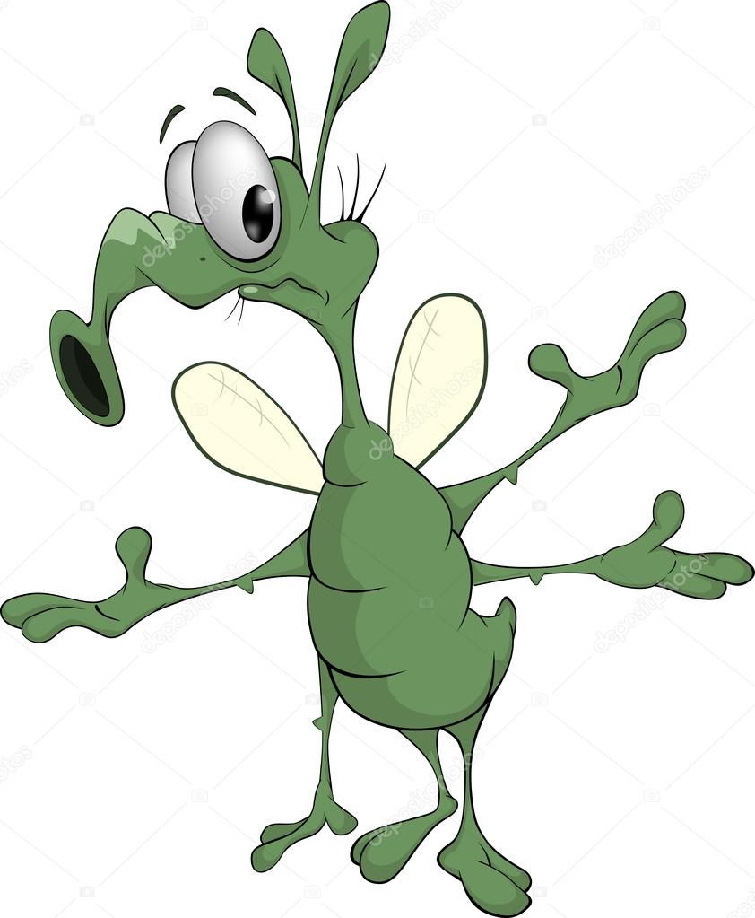 Green insect cartoon