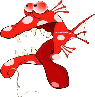 yırtıcı balık karikatür