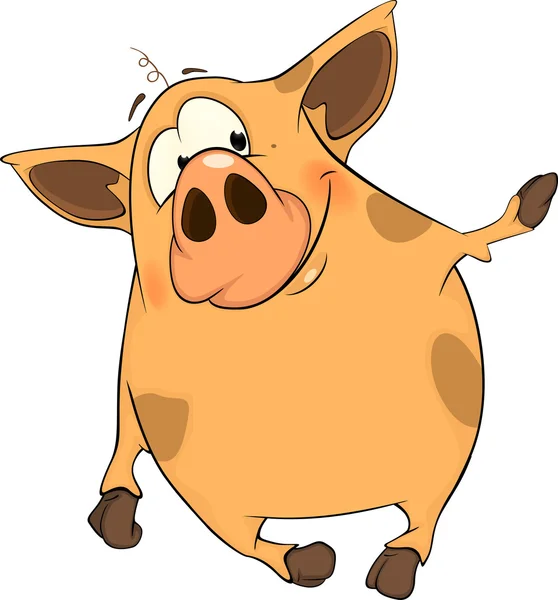 돼지입니다. 만화 — 스톡 벡터
