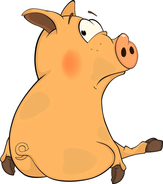 Cochon. Caricature — Image vectorielle