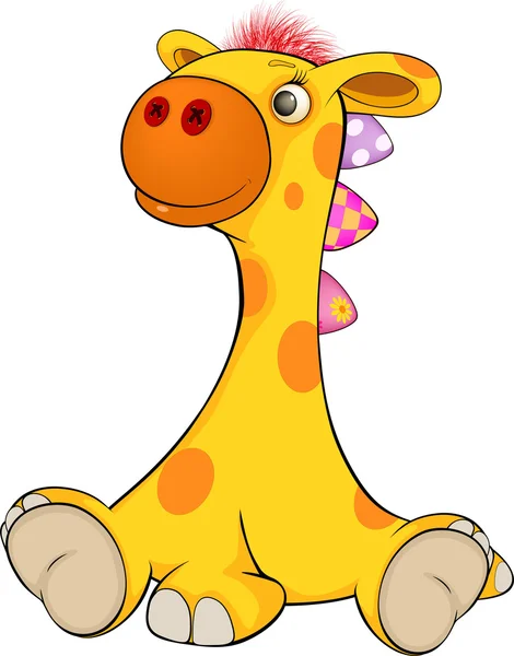 Desenhos animados de girafa de brinquedo —  Vetores de Stock