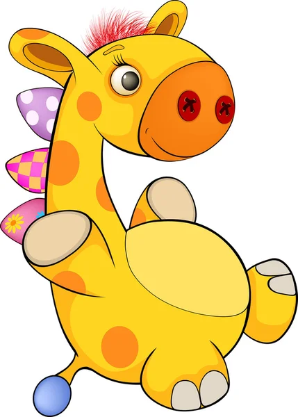 Jouet girafe dessin animé — Image vectorielle