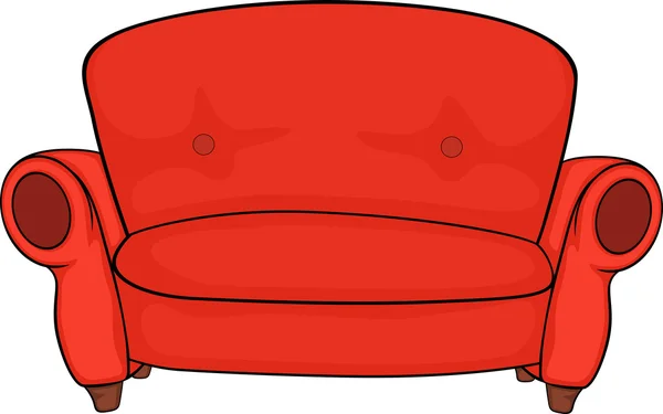 Rotes Sofa Vektorgrafiken