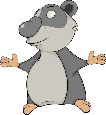 ayı. Panda. çizgi film