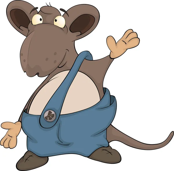 かわいい漫画のマウス — ストックベクタ