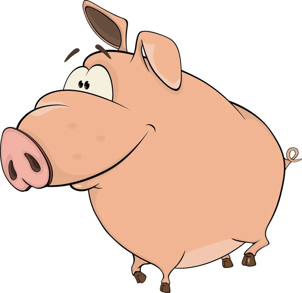 Porco de desenho animado — Vetor de Stock