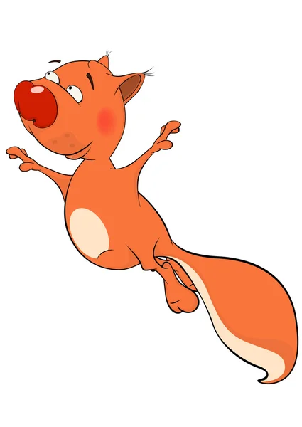 De eekhoorn cartoon — Stockvector