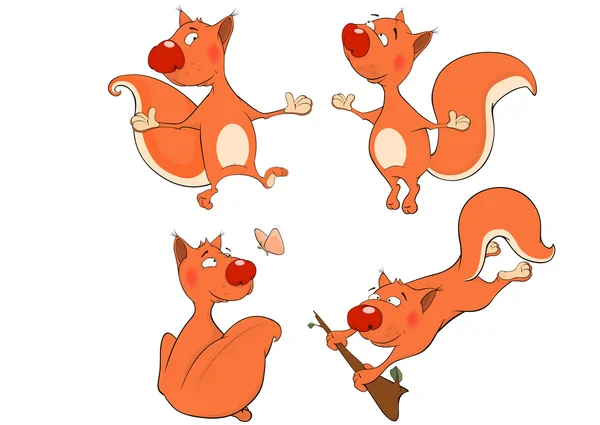 Gli scoiattoli clip art — Vettoriale Stock