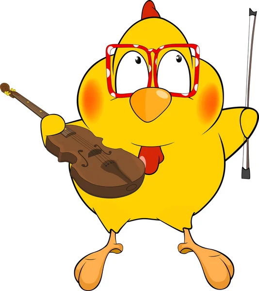 Poulet le violoniste — Image vectorielle