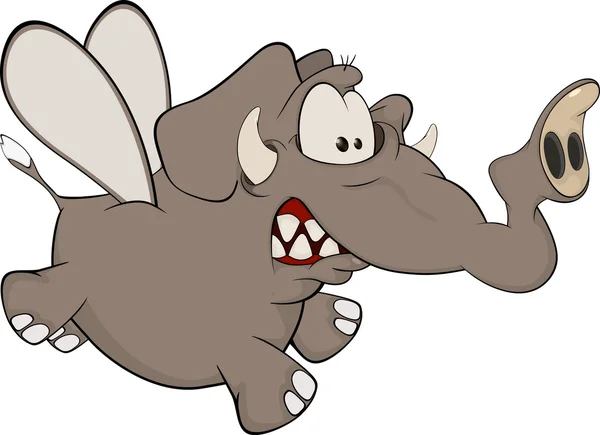 La caricatura del elefante ternero — Vector de stock