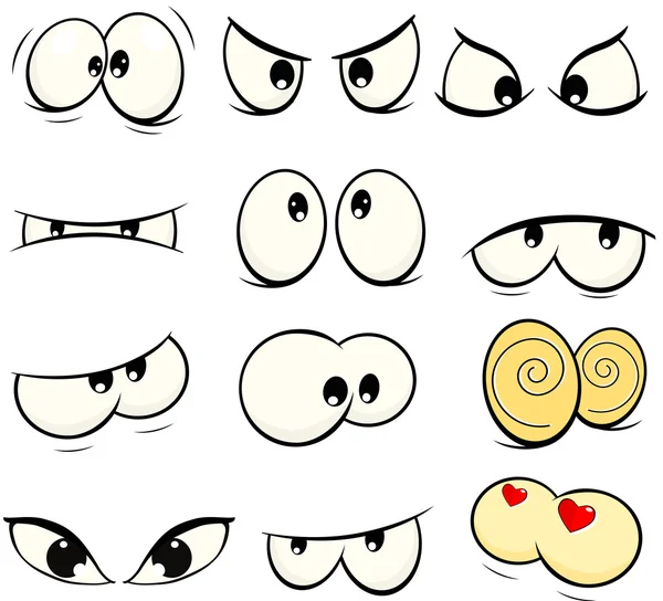 Set of the drawn eyes — Stock Vector