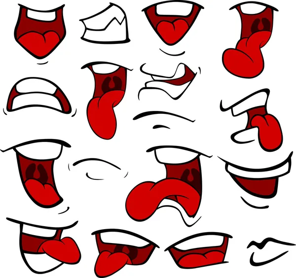 Kreslená ústa — Stockový vektor