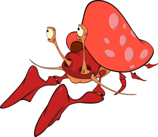 Krabbenkarikatur — Stockvektor