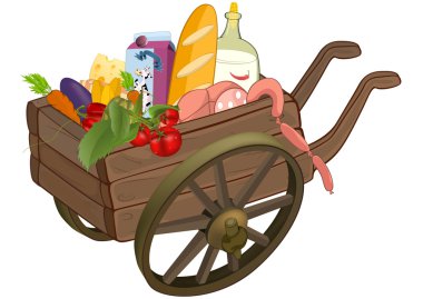 cart with products