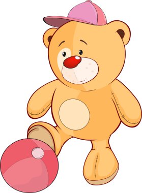 oyuncak ayı yavrusu bir futbolcu