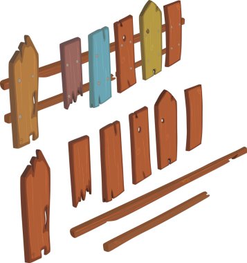 ahşap çit karikatür