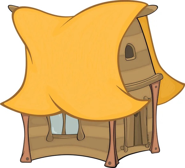 Grappige kleine huis cartoon — Stockvector