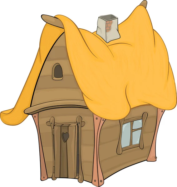 Funny Little House dessin animé — Image vectorielle