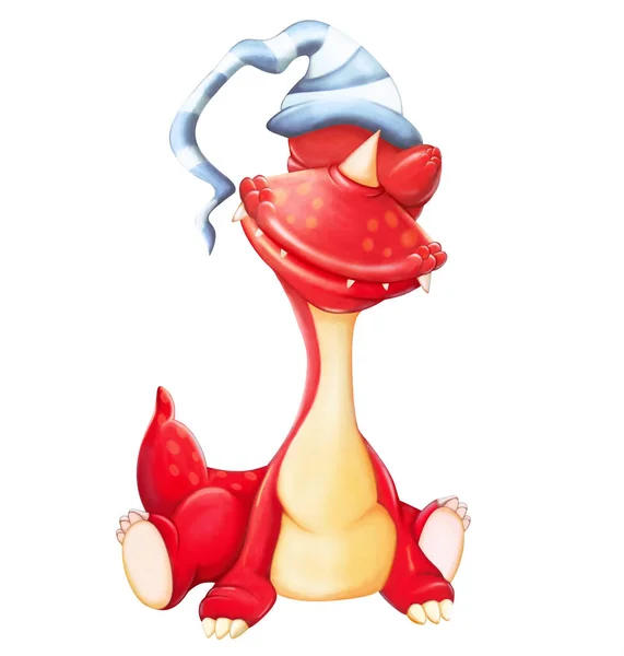 Симпатичный Персонаж Мультфильма Little Dragon — стоковое фото