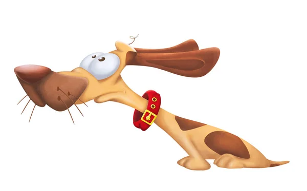 디자인을 Cute Cartoon Character Dachshund — 스톡 사진