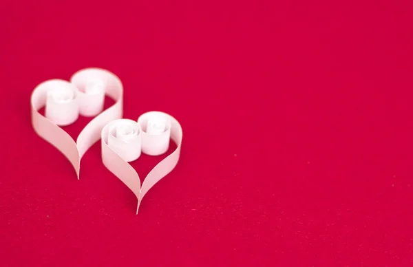 Two Paper hearts — Stock Photo, Image
