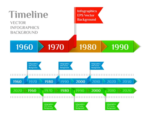 Plantilla de elemento web de línea de tiempo — Archivo Imágenes Vectoriales