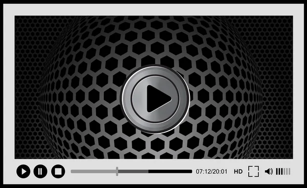 Συσκευή αναπαραγωγής βίντεο για web, — Διανυσματικό Αρχείο