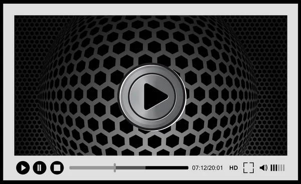 Video player voor het web, — Stockvector