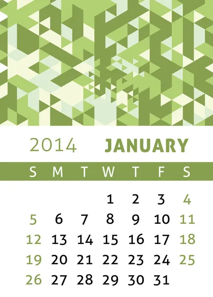 Kalender 2014 — Stockvector