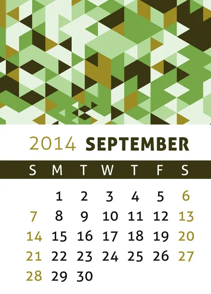 Kalender 2014 — Stock vektor