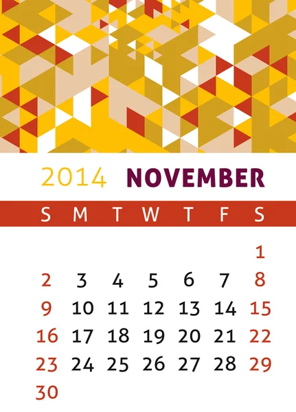 Calendário 2014 —  Vetores de Stock