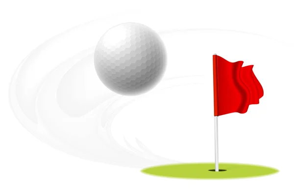 Pelota de golf — Vector de stock