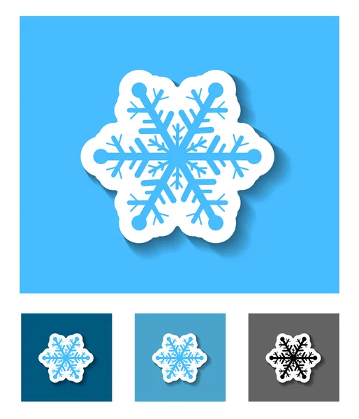 Płaski ikona śnieżynki. — Wektor stockowy