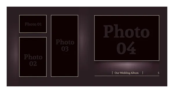 Wedding album design mock-up Stock Photo