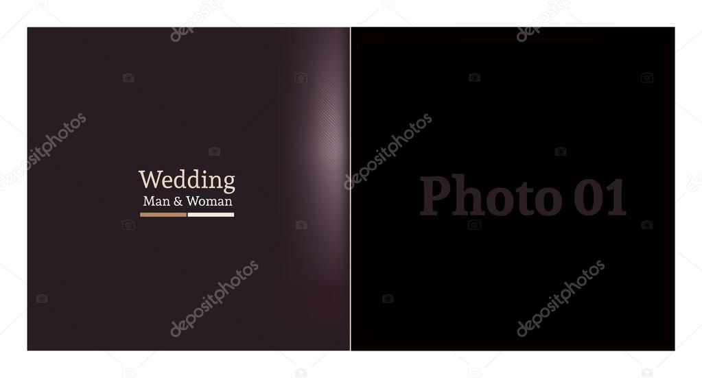 Wedding album design mock-up