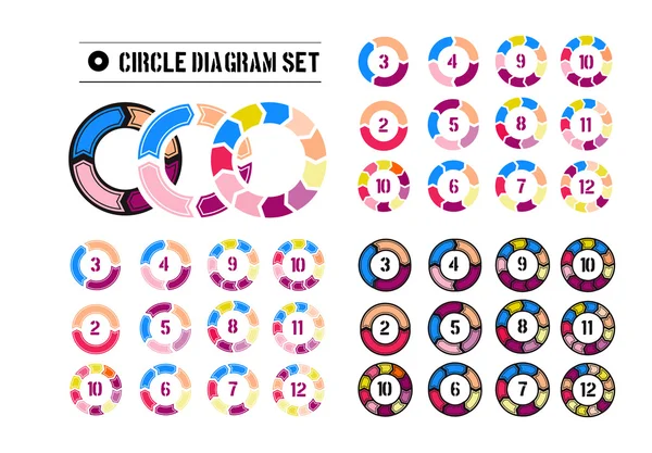 Pijl cirkels diagrammen — Stockvector