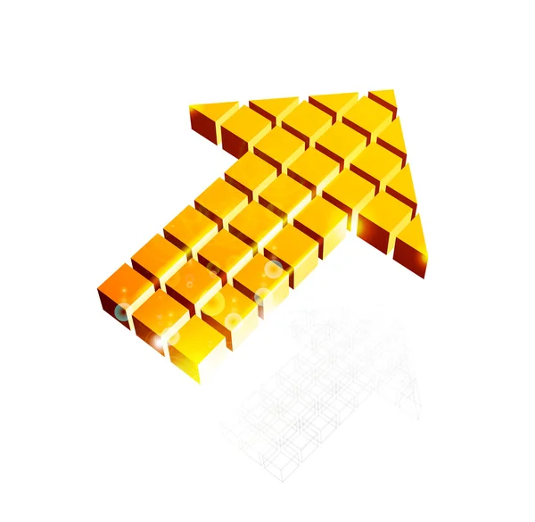 Rerow icon made of orange cubes — стоковый вектор