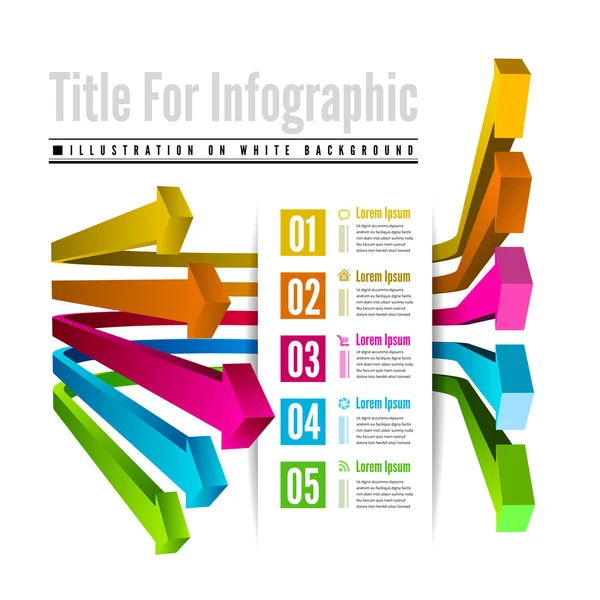 색깔 화살표와 infographic 옵션 — 스톡 벡터