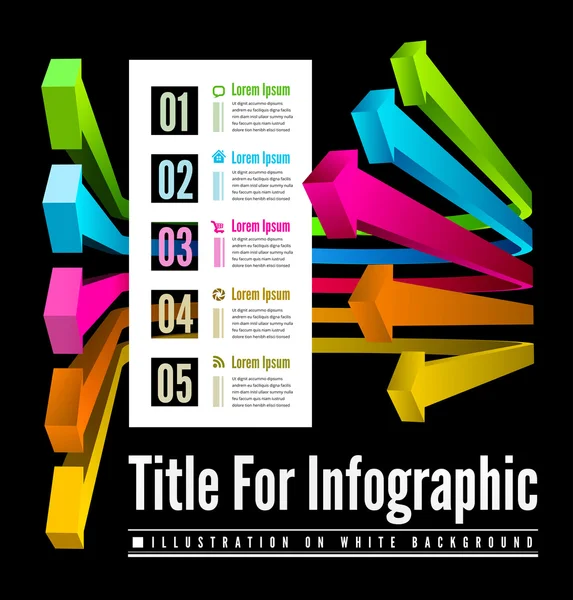 Options d'infographie avec flèche de couleur — Image vectorielle