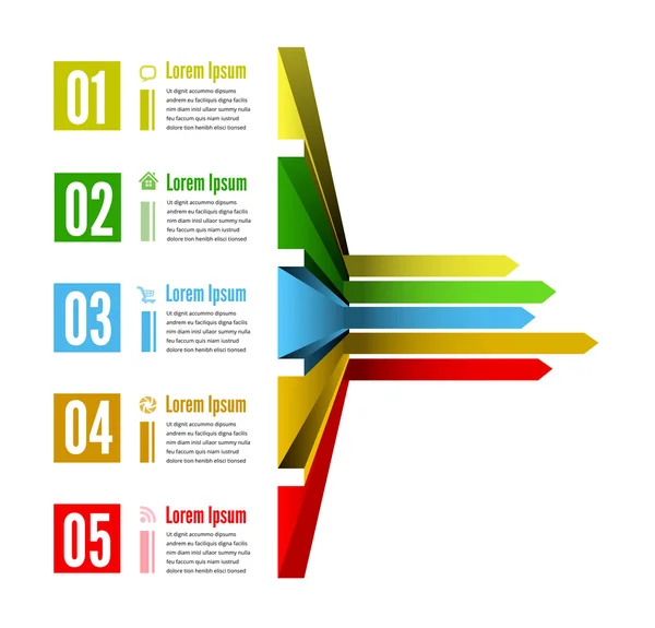 Infographic options with color arrow Vector Graphics